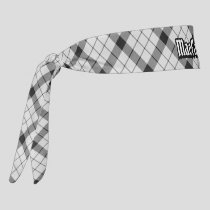 Clan MacFarlane Black and White Tartan Tie Headband