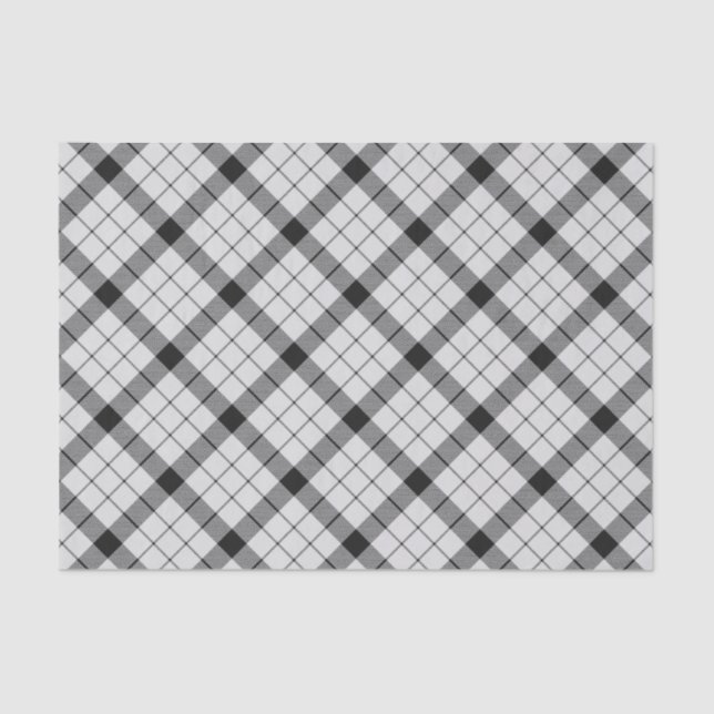 Clan MacFarlane Black and White Tartan Tissue Paper (Front)