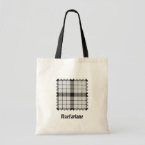 Clan MacFarlane Black and White Tartan Tote Bag