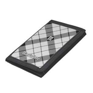 Clan MacFarlane Black and White Tartan Tri-fold Wallet