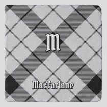 Clan MacFarlane Black and White Tartan Trivet