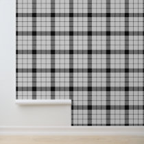 Clan MacFarlane Black and White Tartan Wallpaper