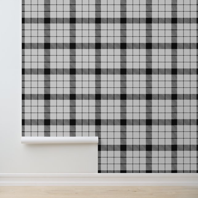 Clan MacFarlane Black and White Tartan Wallpaper (Application)