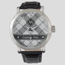 Clan MacFarlane Black and White Tartan Watch