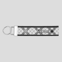 Clan MacFarlane Black and White Tartan Wrist Keychain