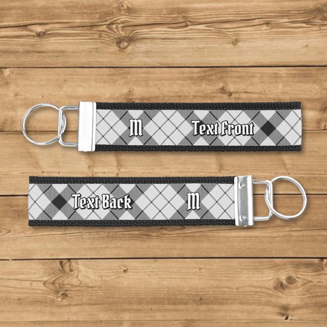 Clan MacFarlane Black and White Tartan Wrist Keychain (Creator Uploaded)