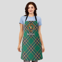 Clan MacFarlane Crest over Ancient Hunting Tartan Apron