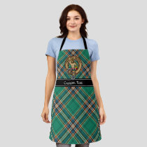 Clan MacFarlane Crest over Ancient Hunting Tartan Apron