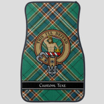 Clan MacFarlane Crest over Ancient Hunting Tartan Car Floor Mat