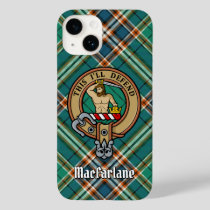 Clan MacFarlane Crest over Ancient Hunting Tartan Case-Mate iPhone 14 Case