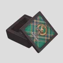 Clan MacFarlane Crest over Ancient Hunting Tartan Gift Box