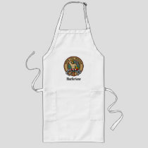 Clan MacFarlane Crest over Ancient Hunting Tartan Long Apron