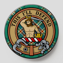 Clan MacFarlane Crest over Ancient Hunting Tartan PopSocket