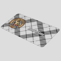 Clan MacFarlane Crest over Black and White Tartan License Plate