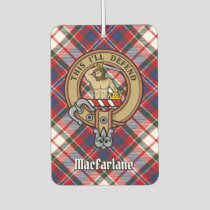 Clan MacFarlane Crest over Dress Tartan Air Freshener