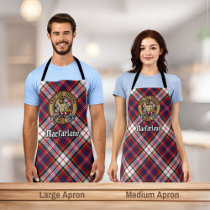 Clan MacFarlane Crest over Dress Tartan Apron