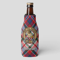 Clan MacFarlane Crest over Dress Tartan Bottle Cooler