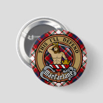 Clan MacFarlane Crest over Dress Tartan Button