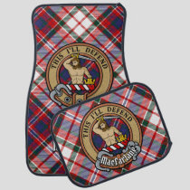 Clan MacFarlane Crest over Dress Tartan Car Floor Mat