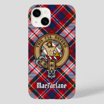 Clan MacFarlane Crest over Dress Tartan Case-Mate iPhone 14 Case