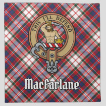 Clan MacFarlane Crest over Dress Tartan Cloth Napkin