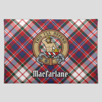 Clan MacFarlane Crest over Dress Tartan Cloth Placemat