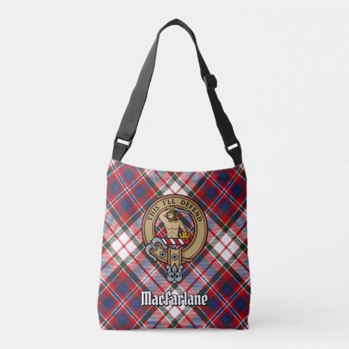 Clan MacFarlane Crest over Dress Tartan Crossbody Bag