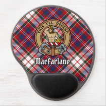 Clan MacFarlane Crest over Dress Tartan Gel Mouse Pad