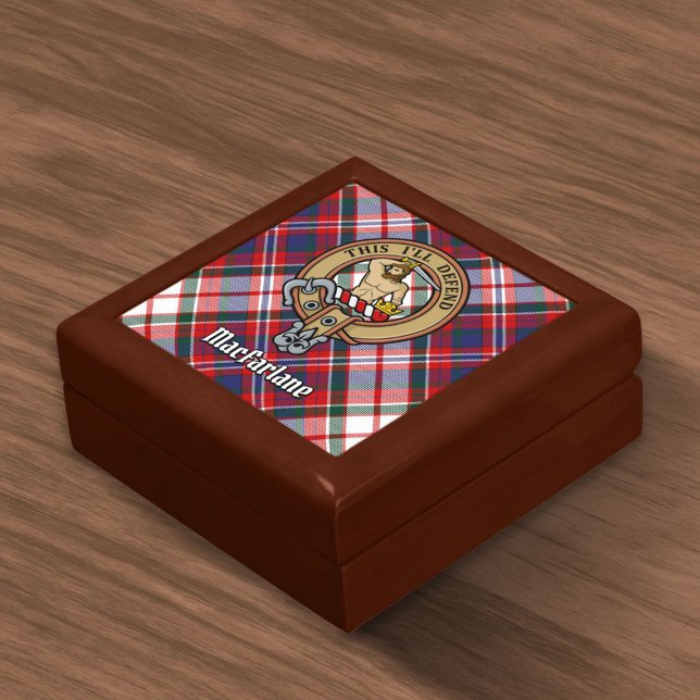 Clan MacFarlane Crest over Dress Tartan Gift Box (Creator Uploaded)