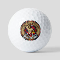 Clan MacFarlane Crest over Dress Tartan Golf Balls