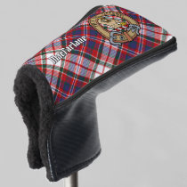 Clan MacFarlane Crest over Dress Tartan Golf Head Cover