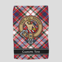 Clan MacFarlane Crest over Dress Tartan Golf Towel