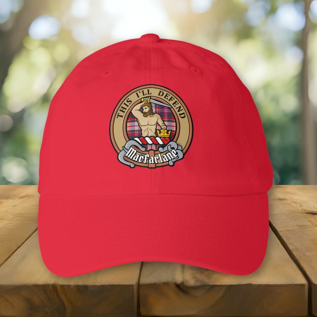 Clan MacFarlane Crest over Dress Tartan Hat (Creator Uploaded)