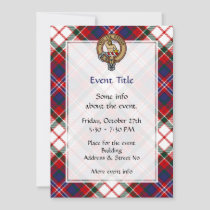 Clan MacFarlane Crest over Dress Tartan Invitation