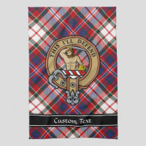 Clan MacFarlane Crest over Dress Tartan Kitchen Towel