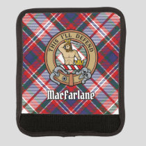 Clan MacFarlane Crest over Dress Tartan Luggage Handle Wrap