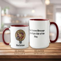 Clan MacFarlane Crest over Dress Tartan Mug
