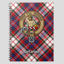 Clan MacFarlane Crest over Dress Tartan Notebook