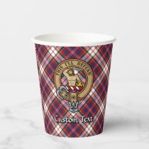 Clan MacFarlane Crest over Dress Tartan Paper Cups