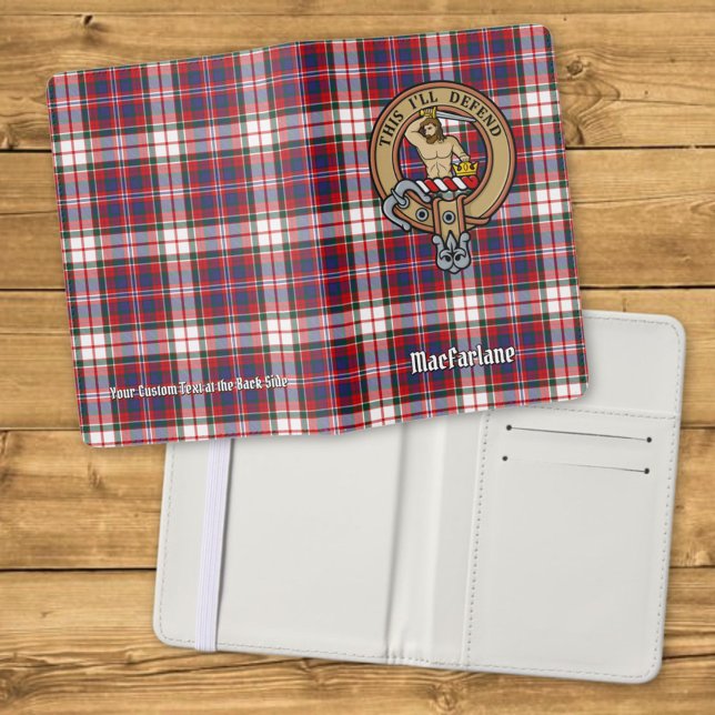 Clan MacFarlane Crest over Dress Tartan Passport Holder (Creator Uploaded)