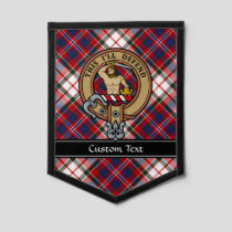 Clan MacFarlane Crest over Dress Tartan Pennant