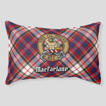 Clan MacFarlane Crest over Dress Tartan Pet Bed