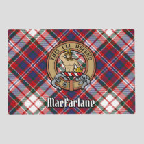 Clan MacFarlane Crest over Dress Tartan Placemat