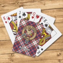 Clan MacFarlane Crest over Dress Tartan Poker Cards