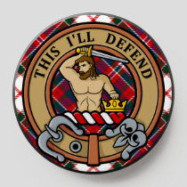 Clan MacFarlane Crest over Dress Tartan PopSocket