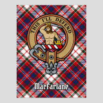 Clan MacFarlane Crest over Dress Tartan Poster