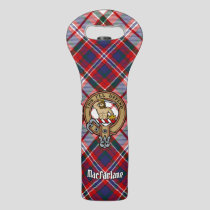 Clan MacFarlane Crest over Dress Tartan Wine Bag