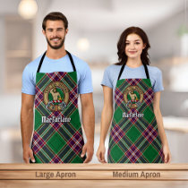 Clan MacFarlane Crest over Modern Hunting Tartan Apron