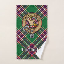 Clan MacFarlane Crest over Modern Hunting Tartan Bath Towel Set