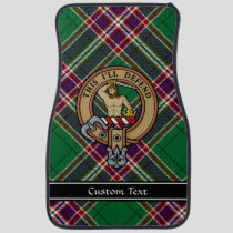Clan MacFarlane Crest over Modern Hunting Tartan Car Floor Mat